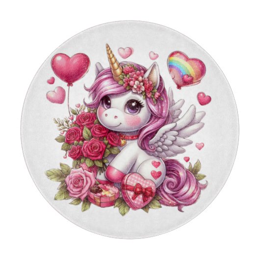 Niedlicher Valentinstag Schneidebrett (Vorderseite)