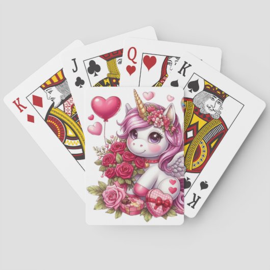 Niedlicher Valentinstag Spielkarten (Rückseite)