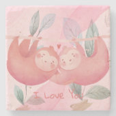 Niedlicher Valentinstag Stone Untersetzer (Vorderseite)