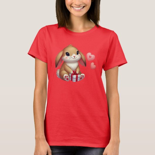 Niedlicher Valentinstag T-Shirt (Vorderseite)