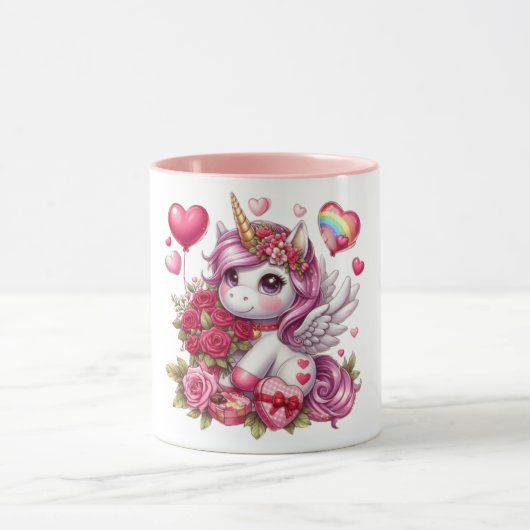 Niedlicher Valentinstag Tasse (Zentrum)
