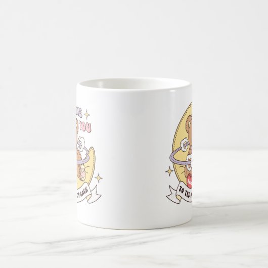 Niedlicher Valentinstag Teddybär Kaffeetasse (Mittel)