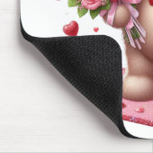 Niedlicher Valentinstag Teddybär Mousepad (Ecke)