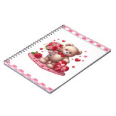 Niedlicher Valentinstag Teddybär Notizblock (Linke Seite)