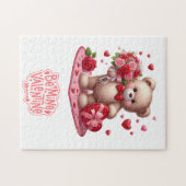 Niedlicher Valentinstag Teddybär Puzzle (Horizontal)