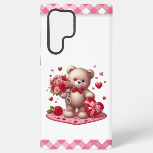 Niedlicher Valentinstag Teddybär Samsung Galaxy Hülle (Rückseite)