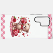 Niedlicher Valentinstag Teddybär Samsung Galaxy Hülle (Rückseite (Horizontal))