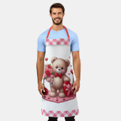 Niedlicher Valentinstag Teddybär Schürze (Getragen)