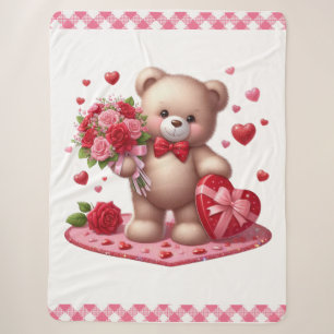 Niedlicher Valentinstag Teddybär Sherpadecke