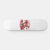 Niedlicher Valentinstag Teddybär Skateboard (Horizontal)