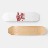 Niedlicher Valentinstag Teddybär Skateboard (Horizontal)
