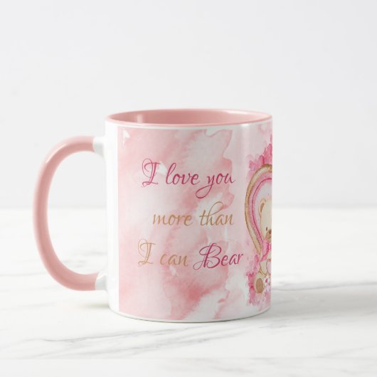 Niedlicher Valentinstag Teddybär Tasse (Links)