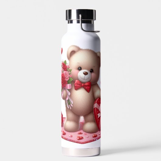 Niedlicher Valentinstag Teddybär Trinkflasche (Links)