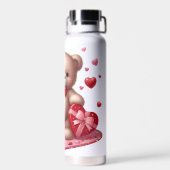 Niedlicher Valentinstag Teddybär Trinkflasche (Rückseite)