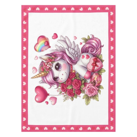 Niedlicher Valentinstag Tischdecke (Vorderseite)