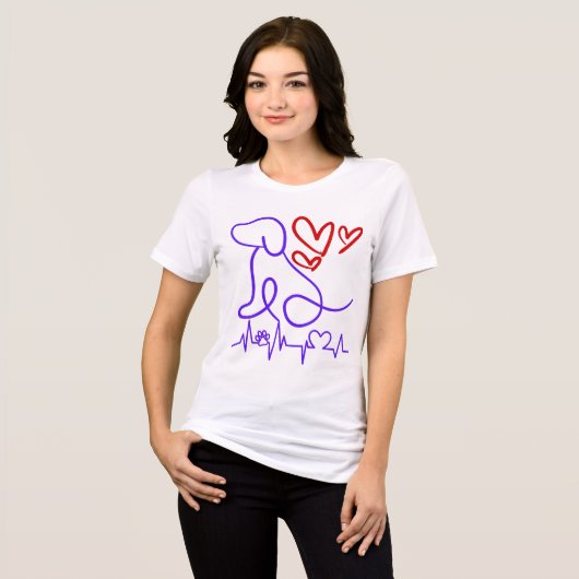 Niedlicher Valentinstag Tri-Blend Shirt (Vorderseite voll)