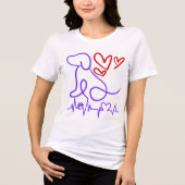 Niedlicher Valentinstag Tri-Blend Shirt (Vorderseite)