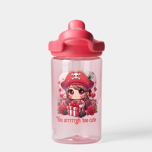 Niedlicher Valentinstag Trinkflasche (Rückseite)