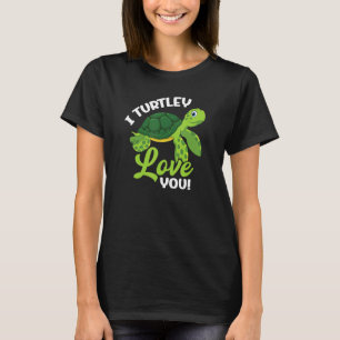 Niedlicher Valentinstag Turtle I Turtley Liebe Val T-Shirt