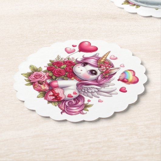 Niedlicher Valentinstag Untersetzer (angewinkelt)