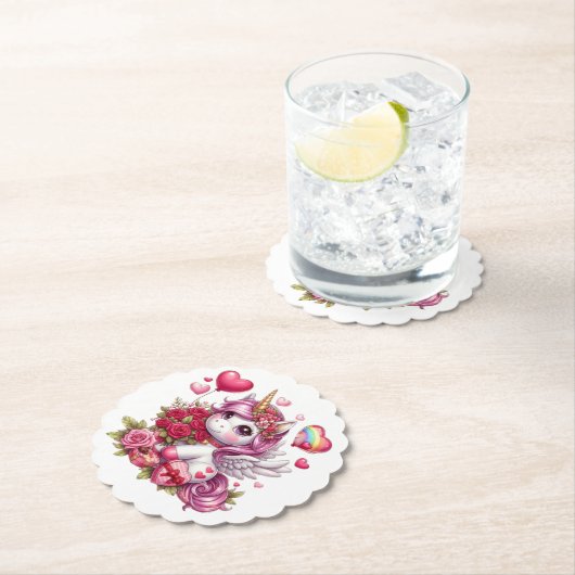 Niedlicher Valentinstag Untersetzer (Vor Ort)