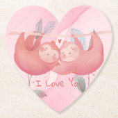 Niedlicher Valentinstag Untersetzer (Vorderseite)