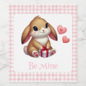 Niedlicher Valentinstag Weinetikett (Einzelnes Label)