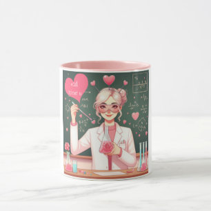 Niedlicher Valentinstag-Wissenschaftler Tasse