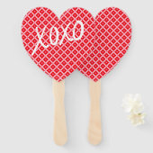 Niedlicher Valentinstag XOXO Fächer (Vorne und Hinten)