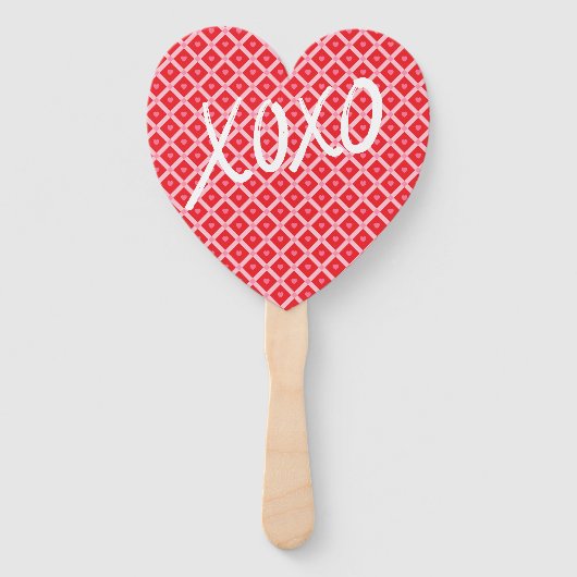 Niedlicher Valentinstag XOXO Fächer (Vorderseite)