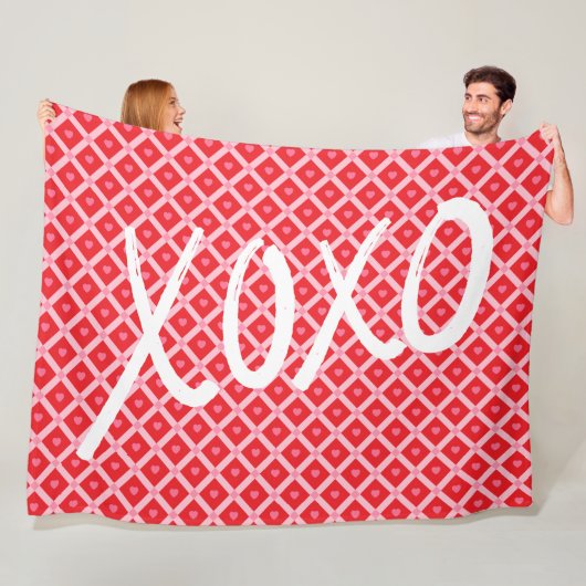 Niedlicher Valentinstag XOXO Fleecedecke (Beispiel)