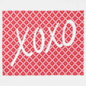 Niedlicher Valentinstag XOXO Fleecedecke (Vorderseite (Horizontal))
