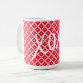 Niedlicher Valentinstag XOXO Kaffeetasse (Vorderseite Links)