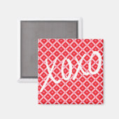 Niedlicher Valentinstag XOXO Magnet (Vorderseite/Rückseite)