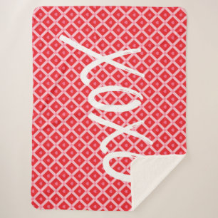 Niedlicher Valentinstag XOXO Sherpadecke