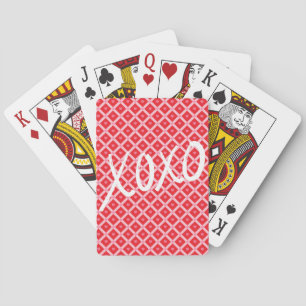 Niedlicher Valentinstag XOXO Spielkarten
