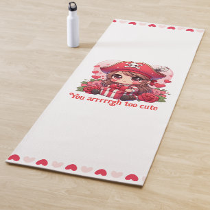 Niedlicher Valentinstag Yogamatte