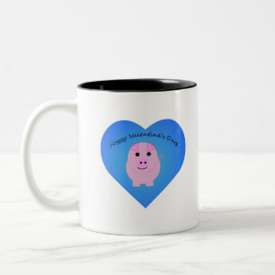 Niedlicher Valentinstag Zweifarbige Tasse