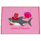 Niedlicher Valentintagshai Große Geschenktüte (Vorderseite)