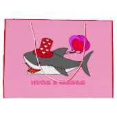 Niedlicher Valentintagshai Große Geschenktüte (Rückseite)