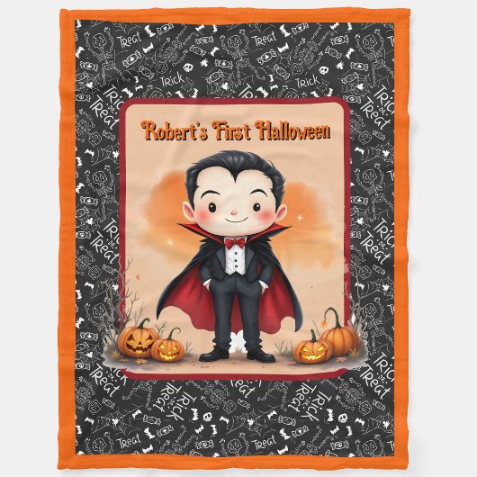 Niedlicher Vampir den Namen des Kindes oder das er Fleecedecke