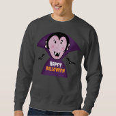 Niedlicher Vampir mit Fledermäusen Dracula Hallowe Sweatshirt (Vorderseite)