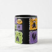 Niedlicher Vampir und HexenHalloween Tasse (Zentrum)