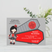 Niedlicher VampirGeburtstag Einladung (Stehend Vorderseite)