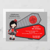 Niedlicher VampirGeburtstag Einladung (Vorne/Hinten)