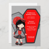 Niedlicher VampirGeburtstag Einladung (Vorne/Hinten)