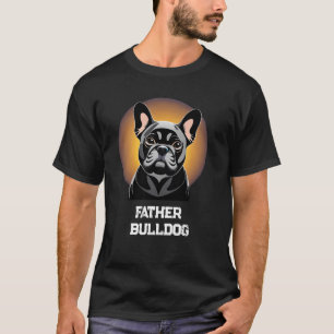 Niedlicher Vater, Bulldog-Schwarz T-Shirt