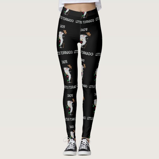 Niedlicher Vater kleiner Tornado für Tornado-Kinde Leggings (Vorderseite)