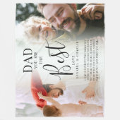 Niedlicher "VATER" Sie sind die besten Fotos Name  Fleecedecke (Vorderseite)