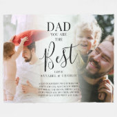 Niedlicher "VATER" Sie sind die besten Fotos Name  Fleecedecke (Vorderseite (Horizontal))